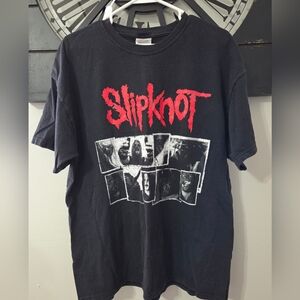 Slipknot‎ Vtg 2000s Metal Band Tee Member Grid Hanes XL